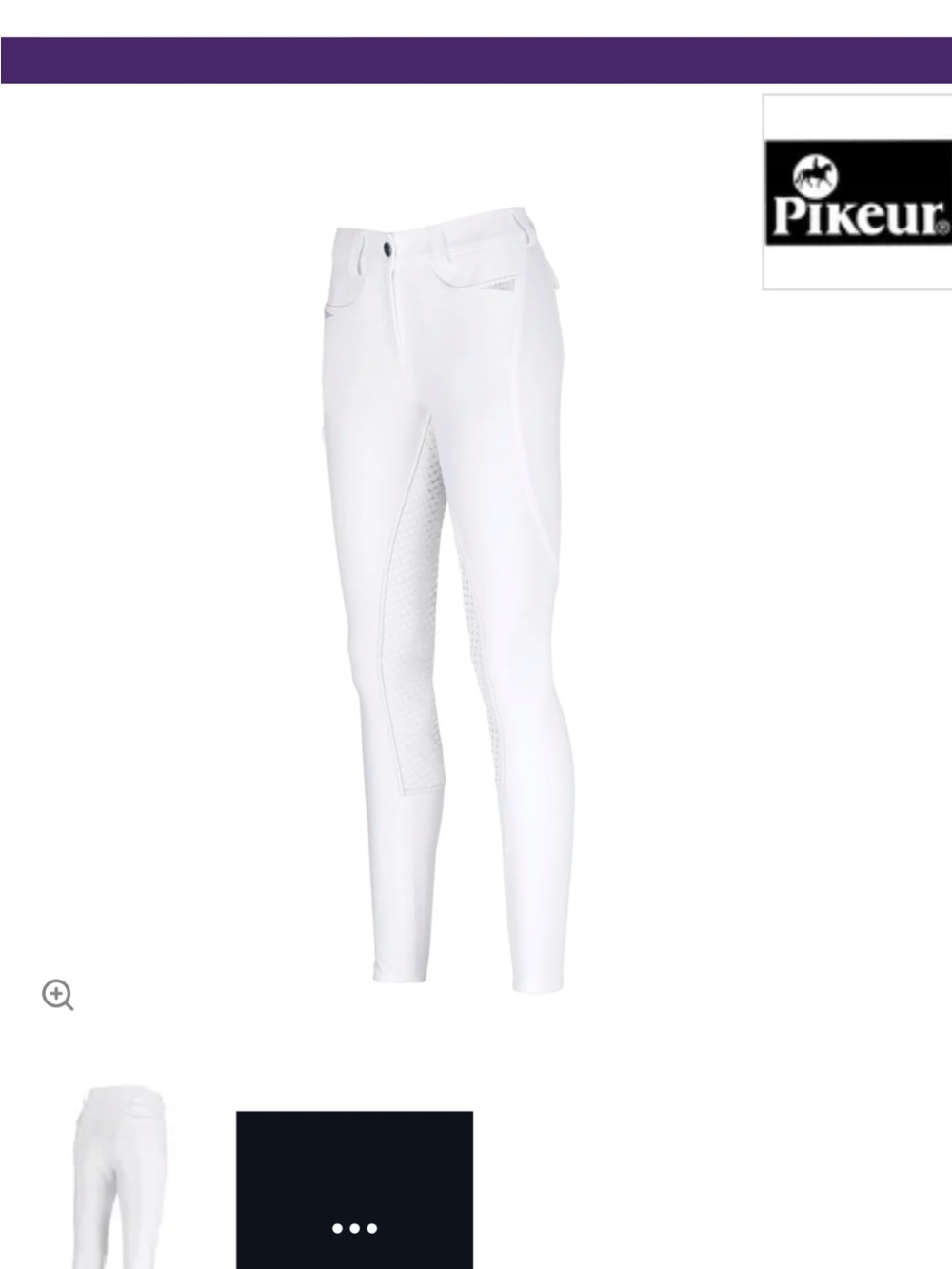Women’s 28L/80 white Pikeur Laure full grip breeches great condition!